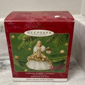 Hallmark 2000 Celebration BARBIE Doll Holiday CHRISTMAS Keepsake Ornament